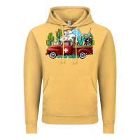 Vintage Mustard lvn nurse truck with cactus and sunflowers Vintage Hoodie - AdoDesignShop