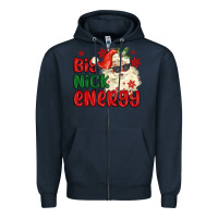 Navy big nick energy Zipper Hoodie - MaliasSmallBusiness