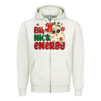 Oatmeal Heather big nick energy Zipper Hoodie - MaliasSmallBusiness