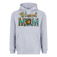 Heather Grey western blessed mom with sunflower Heavyweight Hoodie - texasbilliewilder