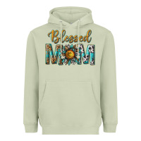Matcha western blessed mom with sunflower Heavyweight Hoodie - texasbilliewilder