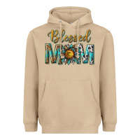 Mushroom western blessed mom with sunflower Heavyweight Hoodie - texasbilliewilder