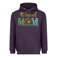 Plum western blessed mom with sunflower Heavyweight Hoodie - texasbilliewilder