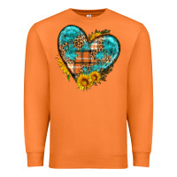 Carrot fall pattern heart with sunflower Premium Sweatshirt - HRA Design Shop