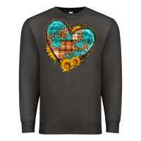 Smoke fall pattern heart with sunflower Premium Sweatshirt - HRA Design Shop