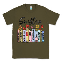 Army Green swiftea books Classic Tee - MaliasSmallBusiness