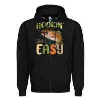 Black hookin' ain't easy Zipper Hoodie - MaliasSmallBusiness