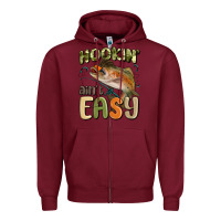 Burgundy hookin' ain't easy Zipper Hoodie - MaliasSmallBusiness
