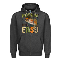 Charcoal Heather hookin' ain't easy Zipper Hoodie - MaliasSmallBusiness