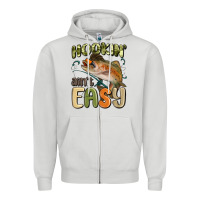 Dove Grey hookin' ain't easy Zipper Hoodie - MaliasSmallBusiness