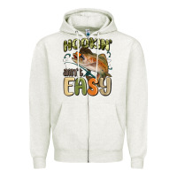 Oatmeal Heather hookin' ain't easy Zipper Hoodie - MaliasSmallBusiness