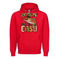 Red hookin' ain't easy Zipper Hoodie - MaliasSmallBusiness