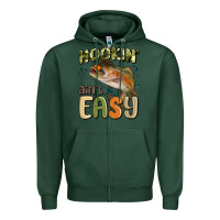 Sports Green hookin' ain't easy Zipper Hoodie - MaliasSmallBusiness