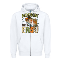 White hookin' ain't easy Zipper Hoodie - MaliasSmallBusiness