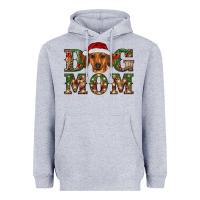 Heather Grey christmas dog mom dachshund Heavyweight Hoodie - RanaPortraitStore