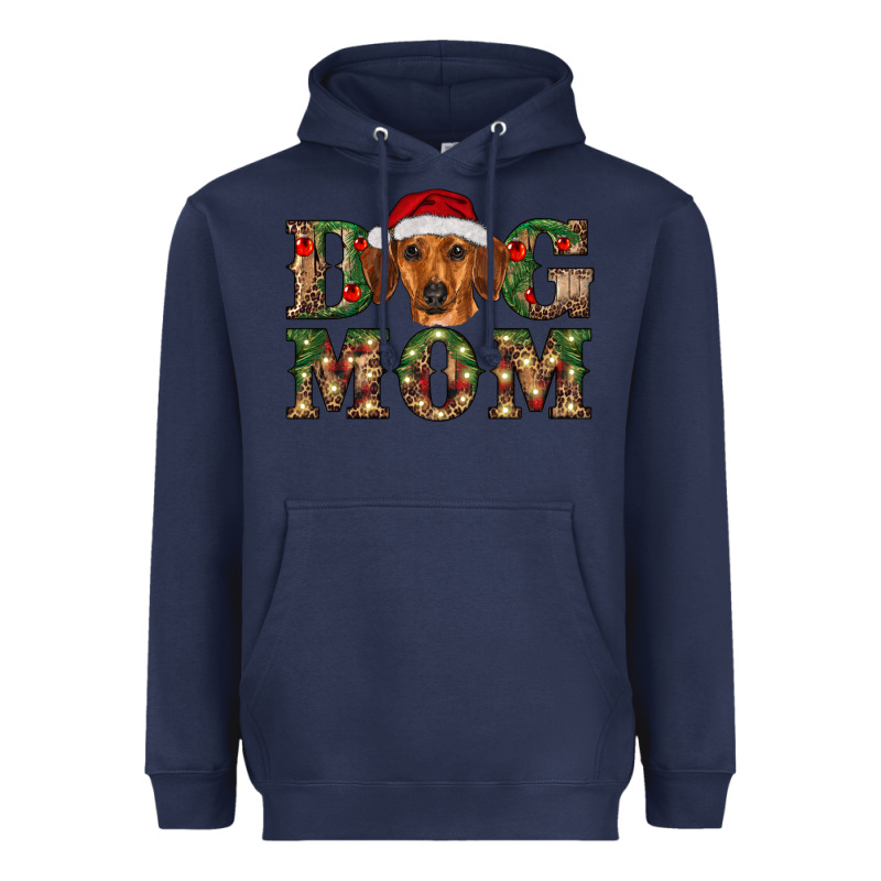 Christmas Dog Mom Dachshund Heavyweight Hoodie by RanaPortraitStore | Teevron