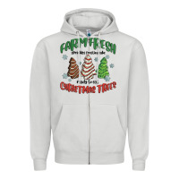 Dove Grey farm fresh christmas trees Zipper Hoodie - MaliasSmallBusiness