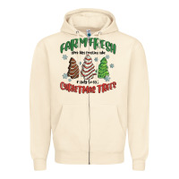 Sandshell farm fresh christmas trees Zipper Hoodie - MaliasSmallBusiness