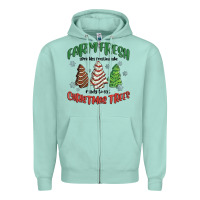 Seafoam farm fresh christmas trees Zipper Hoodie - MaliasSmallBusiness