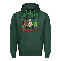 Sports Green farm fresh christmas trees Zipper Hoodie - MaliasSmallBusiness