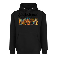 Black western dachshund mom Heavyweight Hoodie - RanaPortraitStore