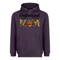 Plum western dachshund mom Heavyweight Hoodie - RanaPortraitStore
