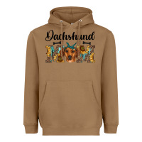 Toasted Coconut western dachshund mom Heavyweight Hoodie - RanaPortraitStore