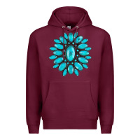 Burgundy turqoise gemstone Premium Hoodie - AdoDesignShop