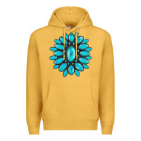 Mustard turqoise gemstone Premium Hoodie - AdoDesignShop