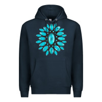 Navy turqoise gemstone Premium Hoodie - AdoDesignShop