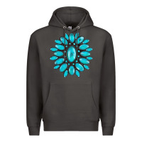 Smoke turqoise gemstone Premium Hoodie - AdoDesignShop