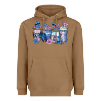 Toasted Coconut stitch coffee cups Heavyweight Hoodie - Zillion Design Studio