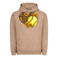 Softball Heart With Sunflowers Urban Hoodie | Teevron