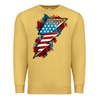 Antique Gold American lightning bolt Premium Sweatshirt - Neo Western