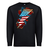 Black American lightning bolt Premium Sweatshirt - Neo Western