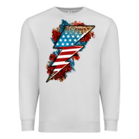 Dove Grey American lightning bolt Premium Sweatshirt - Neo Western