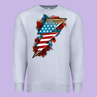 American Lightning Bolt Premium Sweatshirt Designed By Neo Western