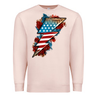 Pale Pink American lightning bolt Premium Sweatshirt - Neo Western