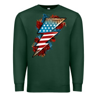 Sports Green American lightning bolt Premium Sweatshirt - Neo Western