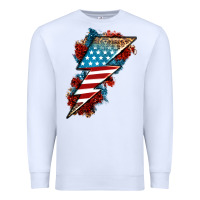 White American lightning bolt Premium Sweatshirt - Neo Western