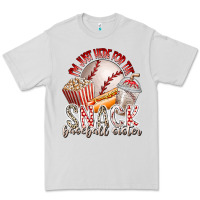 Dove Grey i am just here for the snack baseball sister Premium Tee - RacoonDesign