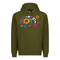 Army Green western nurse life Premium Hoodie - Artiststas