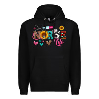 Black western nurse life Premium Hoodie - Artiststas