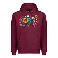 Burgundy western nurse life Premium Hoodie - Artiststas