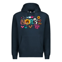 Navy western nurse life Premium Hoodie - Artiststas