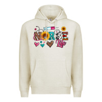 Oatmeal Heather western nurse life Premium Hoodie - Artiststas