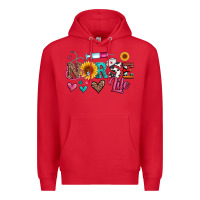 Red western nurse life Premium Hoodie - Artiststas