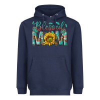 Navy western blessed mom with sunflower Heavyweight Hoodie - texasbilliewilder