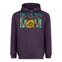 Plum western blessed mom with sunflower Heavyweight Hoodie - texasbilliewilder