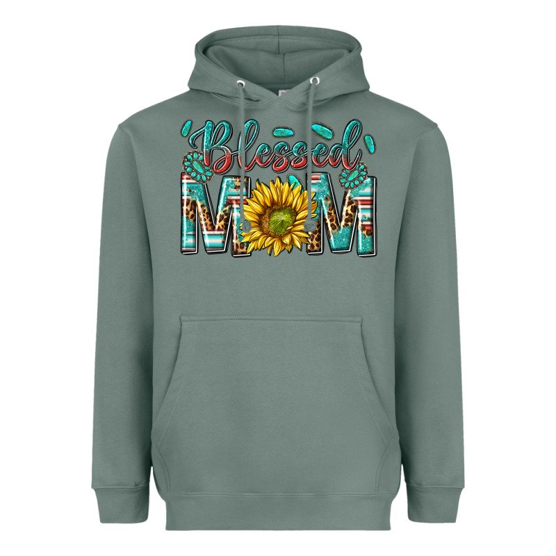 Western Blessed Mom With Sunflower Heavyweight Hoodie by texasbilliewilder | Teevron